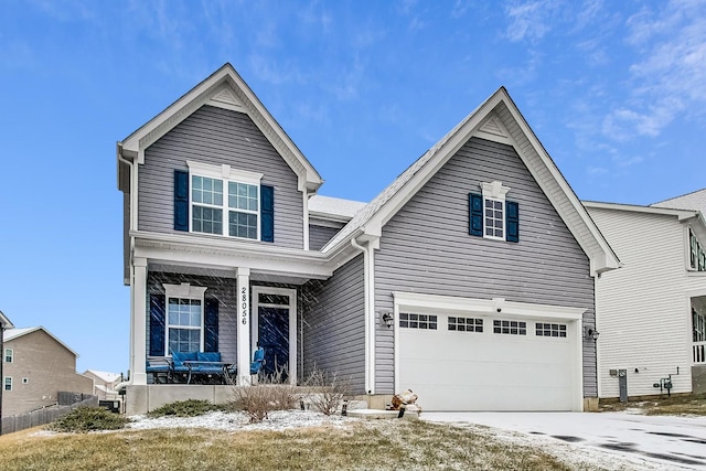 front facade featuring a garage