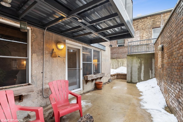 view of patio with a balcony