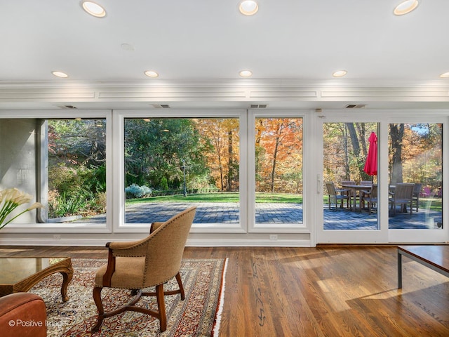 interior space featuring hardwood / wood-style floors