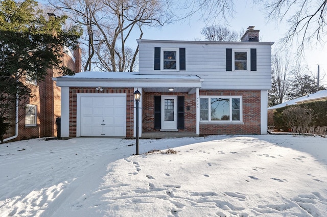 view of property featuring a garage