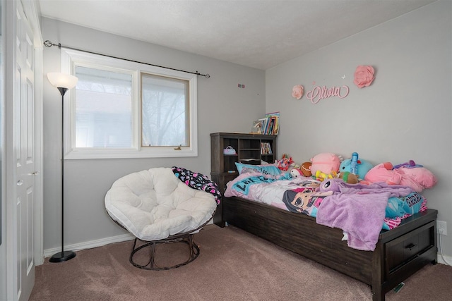 bedroom featuring carpet floors