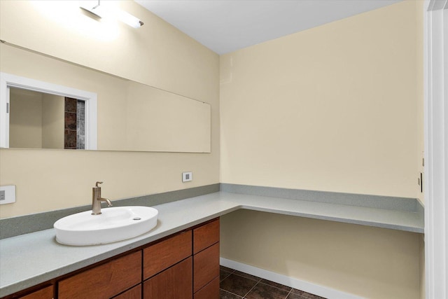 301 N Neil St Unit 808-809, Champaign, IL 61820 - bathroom featuring tile patterned flooring, vanity, and baseboards