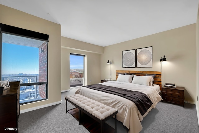 bedroom featuring carpet flooring