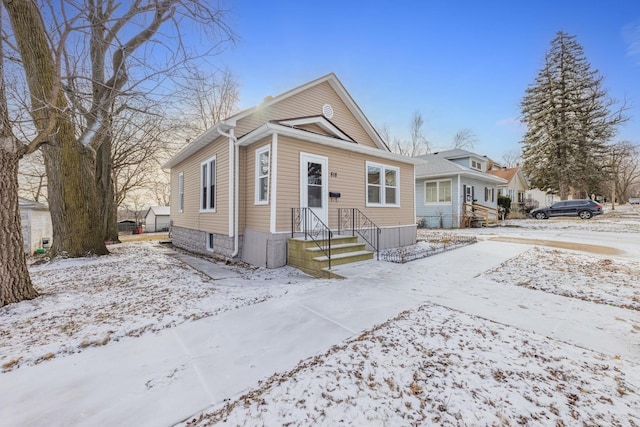 view of bungalow-style home