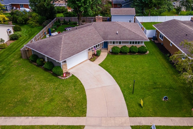 birds eye view of property