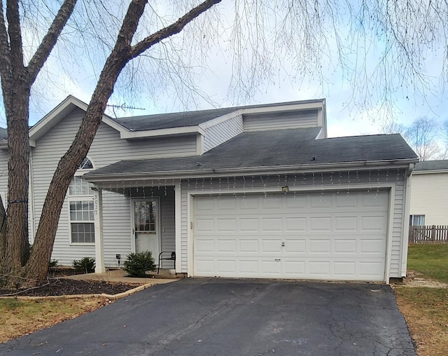 view of front of house featuring a garage