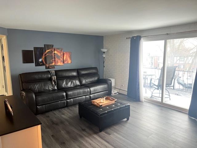 living room featuring wood-type flooring