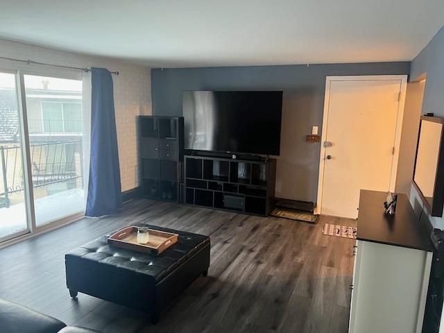 living room featuring hardwood / wood-style flooring