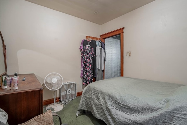 view of carpeted bedroom