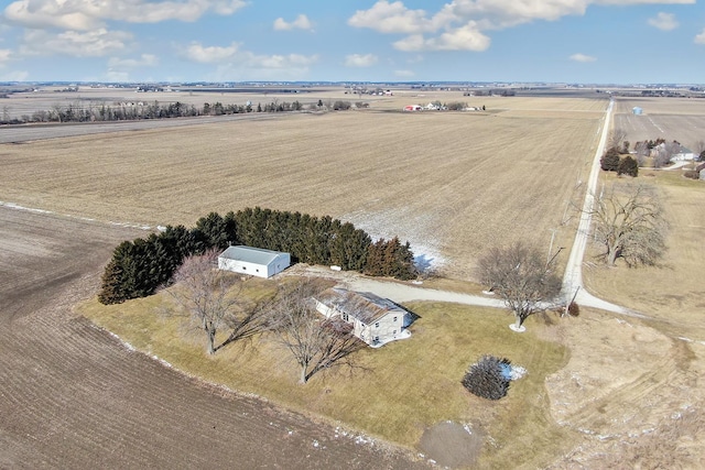 bird's eye view featuring a rural view