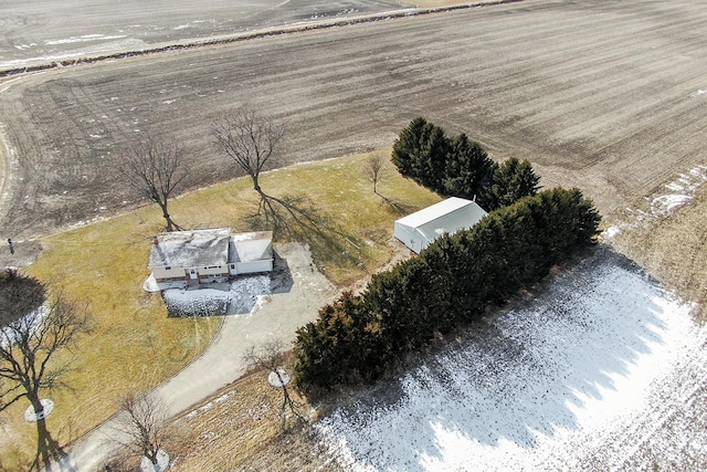 aerial view with a rural view