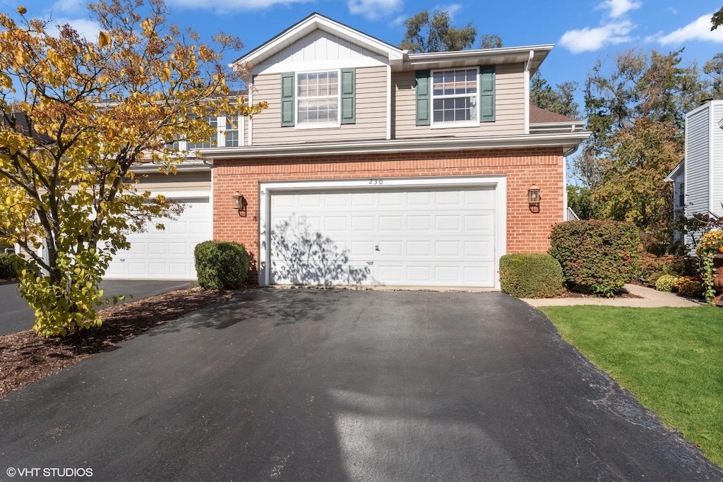 front of property featuring a garage