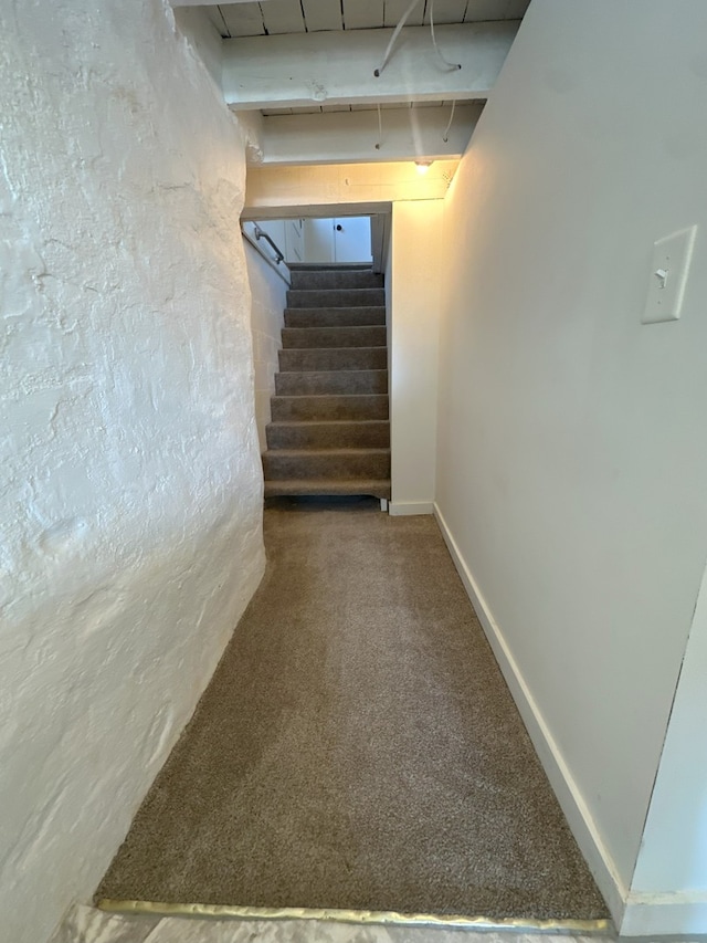 corridor featuring carpet flooring