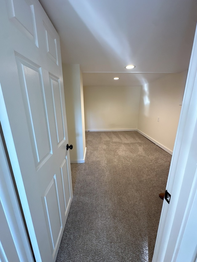 additional living space featuring carpet flooring