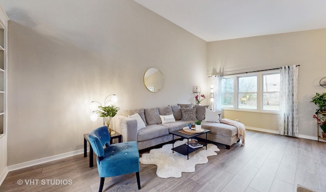 living room featuring hardwood / wood-style floors