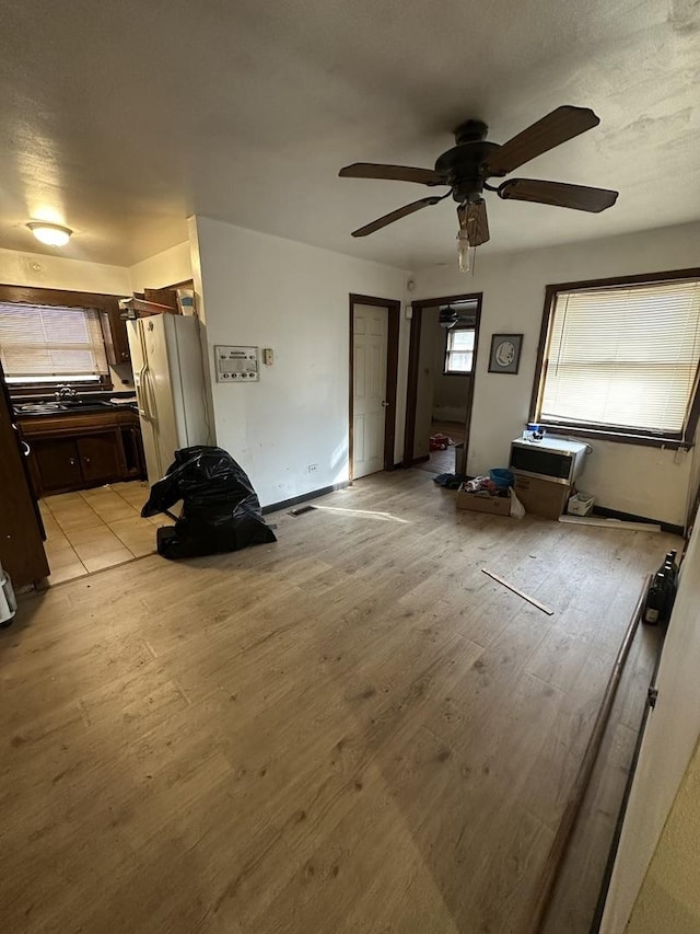 interior space featuring light wood-type flooring