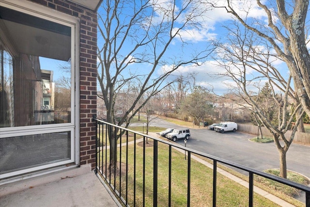 view of balcony