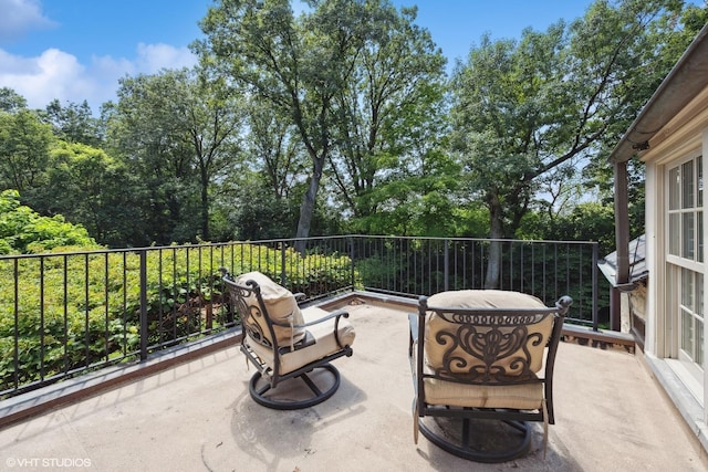 view of patio / terrace featuring a balcony