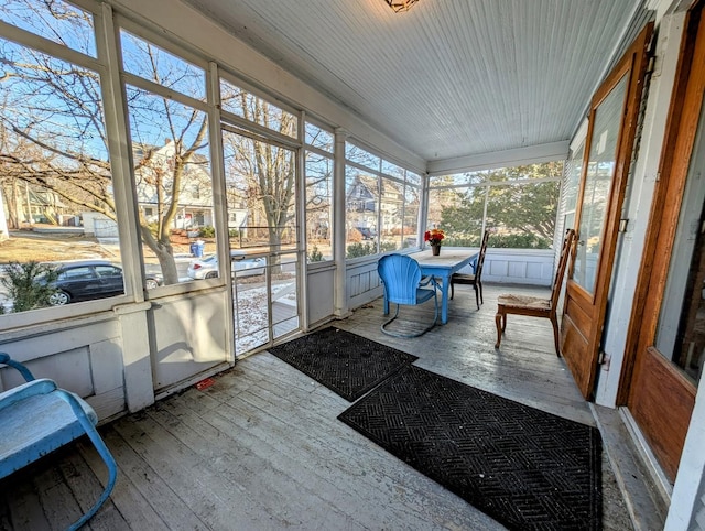 view of sunroom