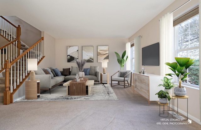 view of carpeted living room