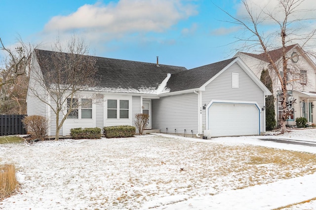 view of front of home featuring a garage