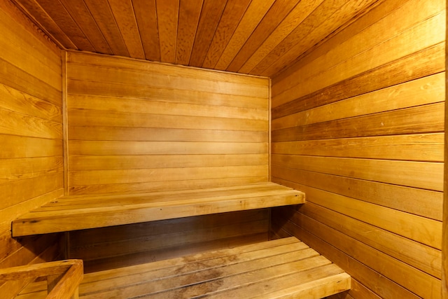 view of sauna