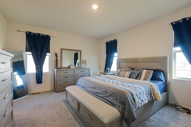 view of carpeted bedroom