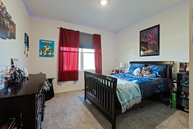 view of carpeted bedroom