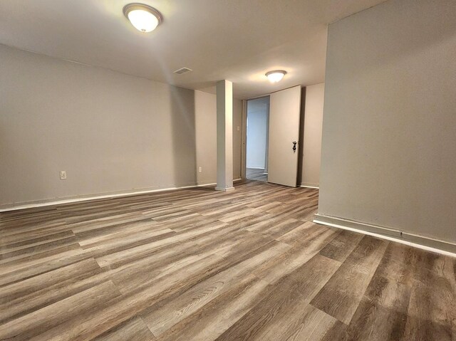 empty room featuring light hardwood / wood-style floors