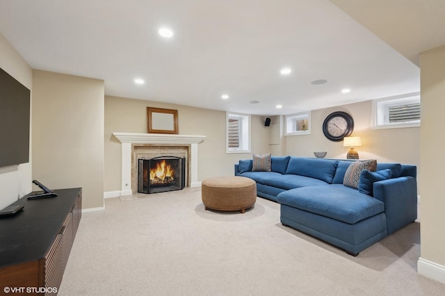 view of carpeted living room