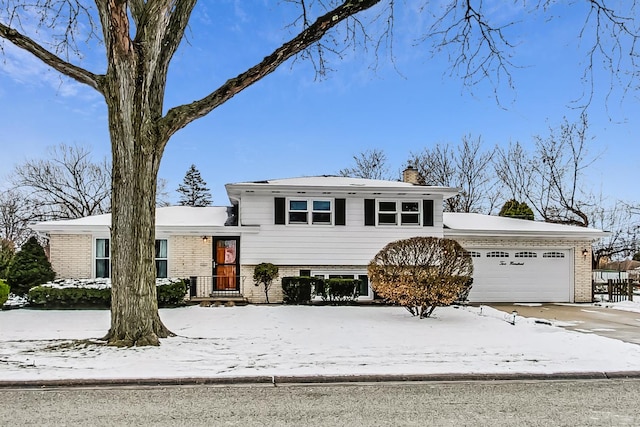 tri-level home with a garage