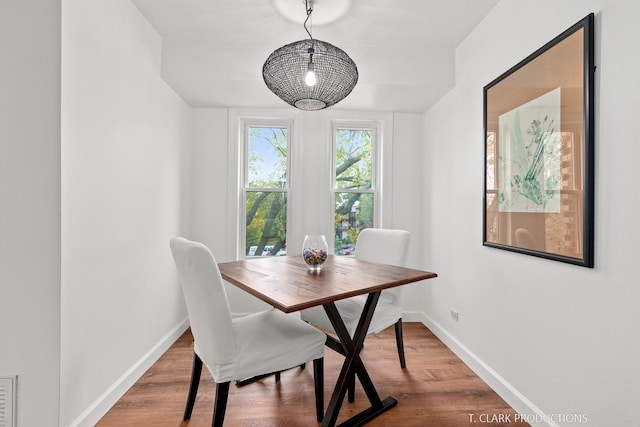 dining room featuring wood-type flooring