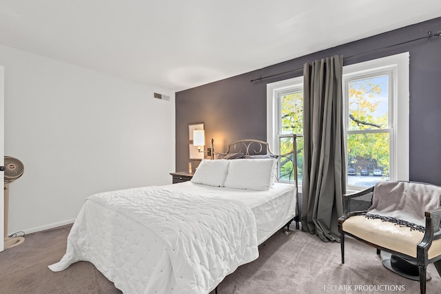 view of carpeted bedroom