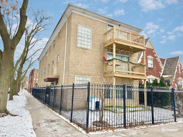 exterior space with a balcony