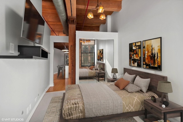 bedroom featuring a closet