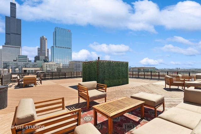 view of patio / terrace featuring an outdoor hangout area