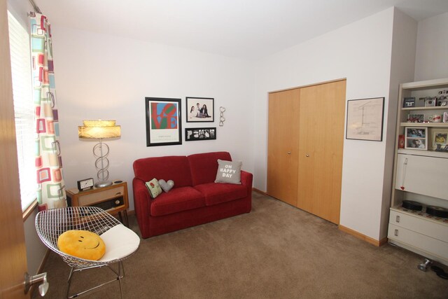 kitchen featuring light carpet, a wealth of natural light, and sink