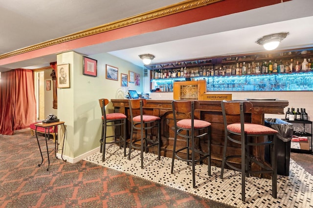 bar featuring carpet flooring