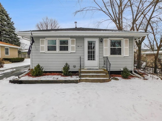 view of bungalow-style home