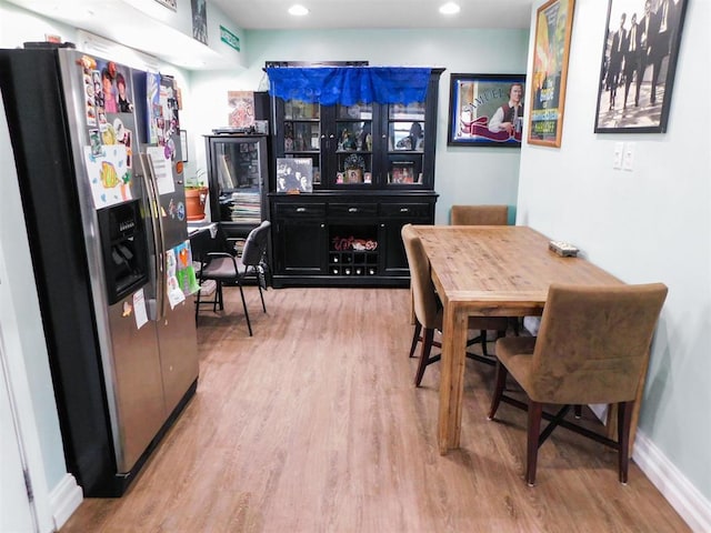 dining area featuring light hardwood / wood-style floors