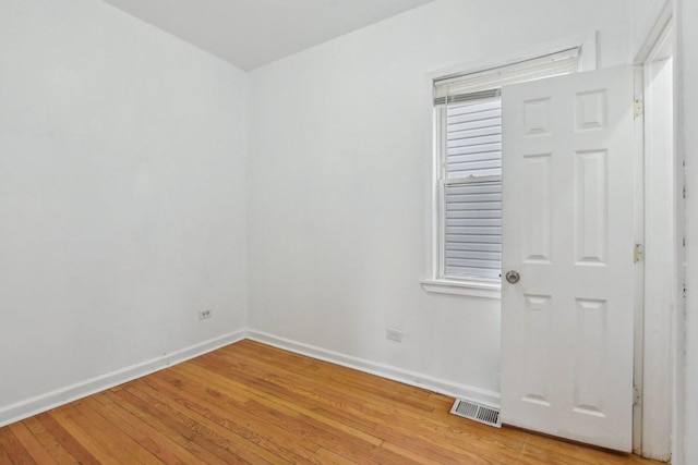 empty room featuring light hardwood / wood-style floors