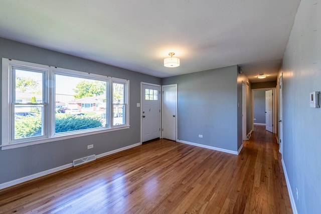 foyer with hardwood / wood-style floors