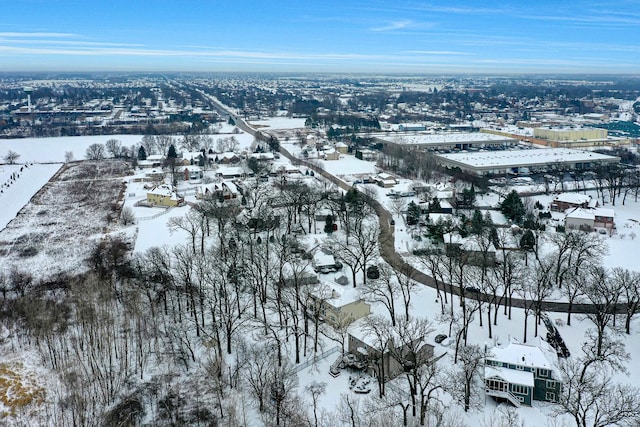 view of snowy aerial view