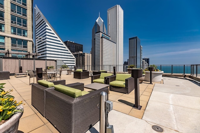 view of patio / terrace with an outdoor hangout area