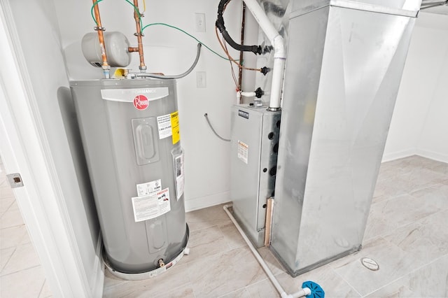 utilities featuring electric water heater