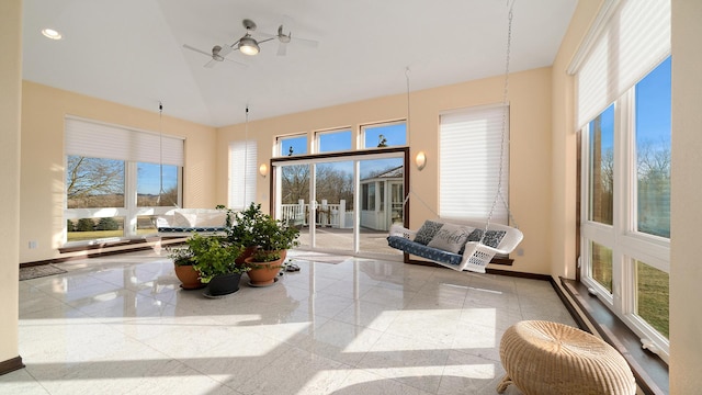 14481 Berglund Rd, Pecatonica, IL 61063 - sunroom / solarium featuring lofted ceiling