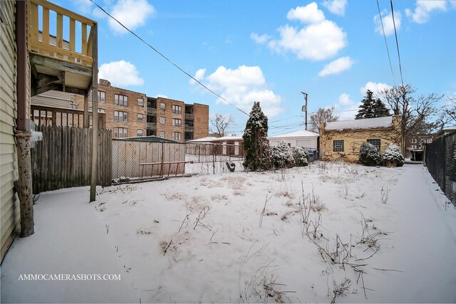 view of snowy yard