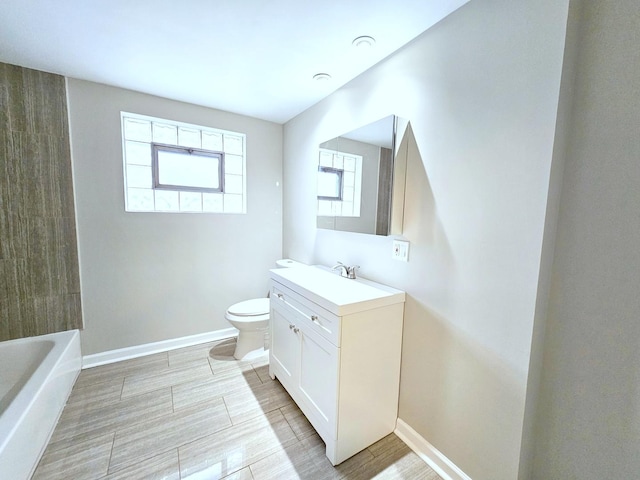 bathroom with toilet and vanity