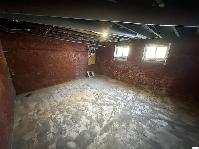 view of basement