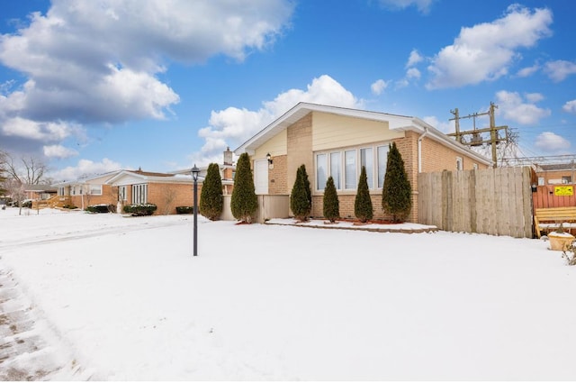 view of snowy exterior